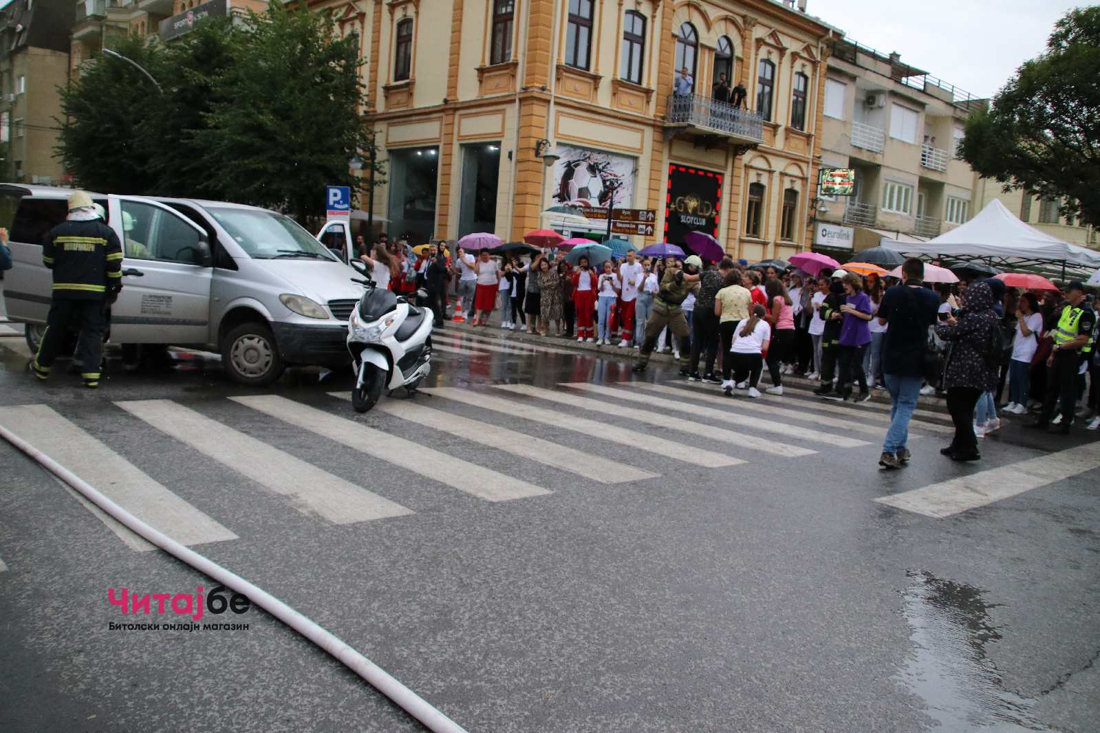 Симулација на пожар и сообраќајка во Битола и давање прва помош 14 crven krst 4