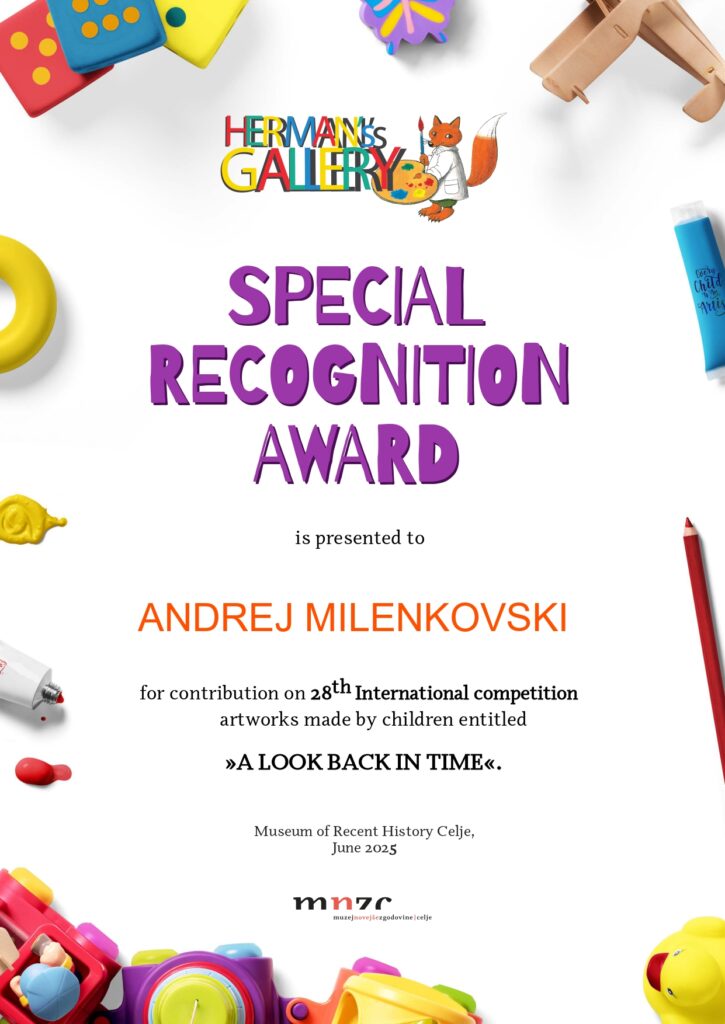 17 награди од Словенија за ДЛС „Свети Кирил и Методиј” Битола од кои три златни медали 7 SPECIAL R. AWARD ANDREJ MILENKOVSKI 1 page 0001