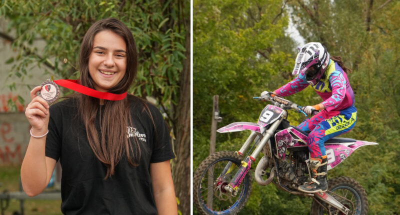 15-годишната Ева Дамјановска од Битола – единствено девојче што вози мотокрос во Македонија 1 slika eva