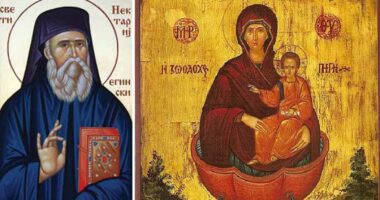 Свети Нектариј Егински, создателот на химната кон Пресвета Богородица „Света Дево“ 339 r25IQAEAAAAAAAAAAPBsJkgAAauTjWAAAAAASUVORK5CYII=