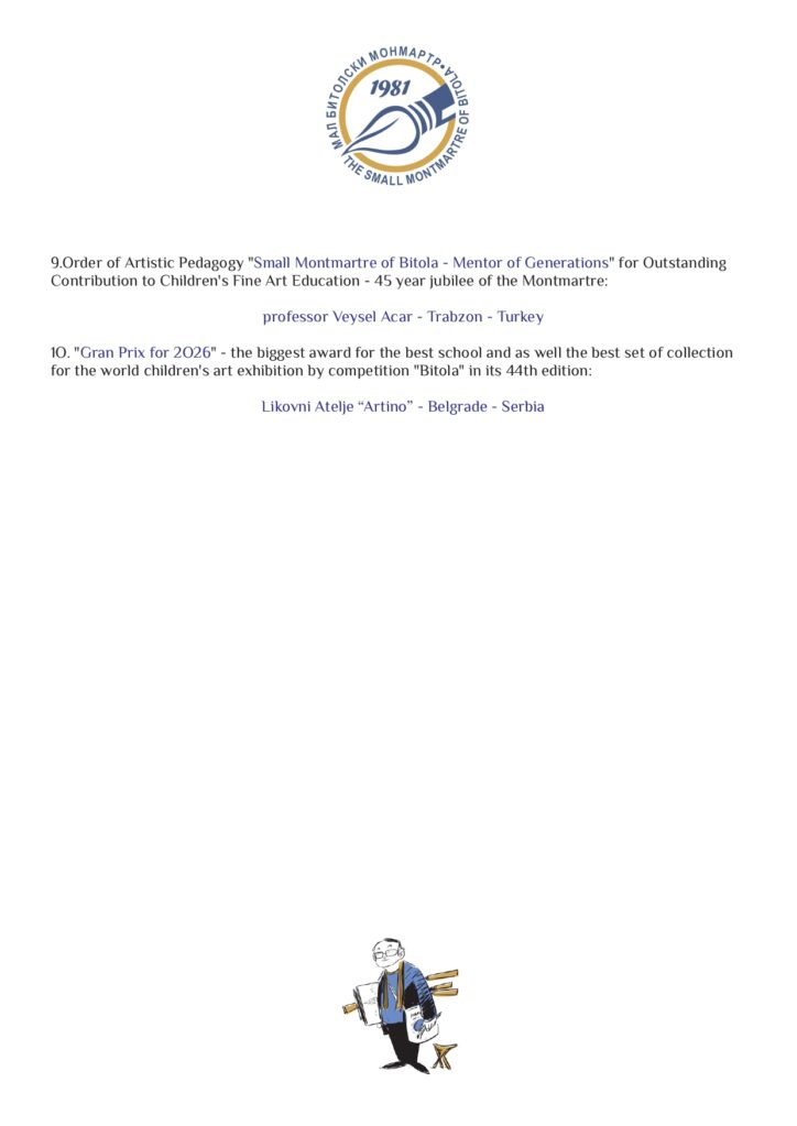 45 години уметност: Битола ќе биде домаќин на најголемиот „Мал битолски Монмартр“ досега 8 Awards and Recognitions 2O26 page 0003