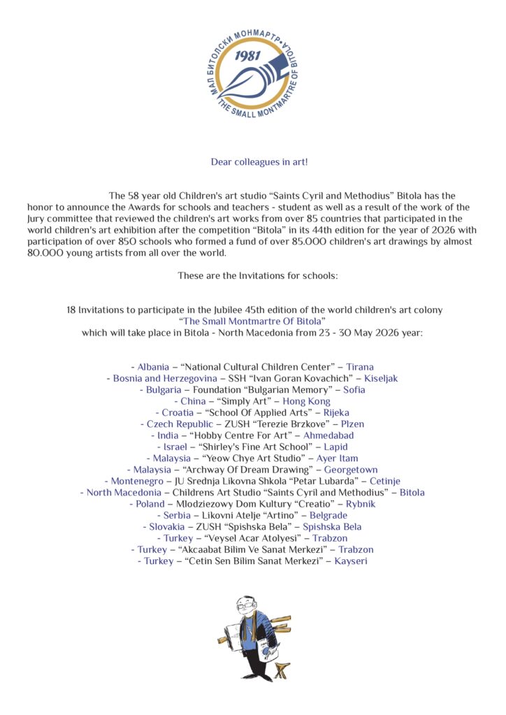 45 години уметност: Битола ќе биде домаќин на најголемиот „Мал битолски Монмартр“ досега 4 Participants 2O26 page 0001
